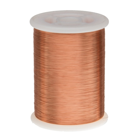 REMINGTON INDUSTRIES Magnet Wire, Heavy Build Enameled Copper Wire, 38 AWG, 2.5 lb, 48400' Lngth, 0.0049" Dia, Natural 38HNS2.5
